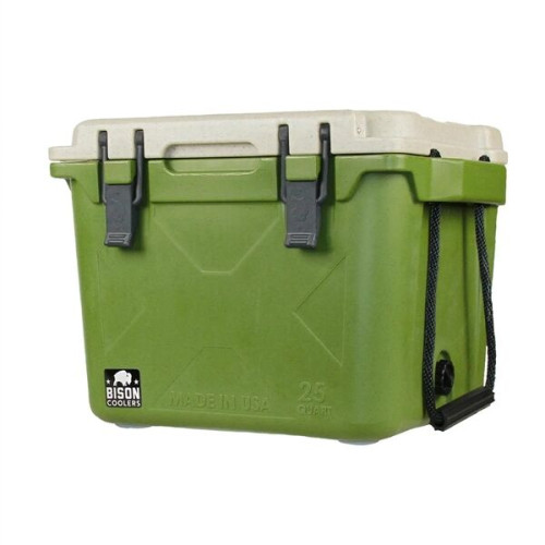 25 QT Bison® USA-Made Hard Cooler Ice Chest 20.5"x17.6"x15"