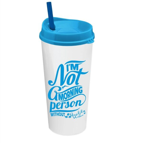The Roadmaster - 20 oz. Travel Tumbler w. Sip Lid & Straw