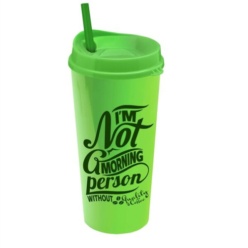 The Roadmaster - 20 oz. Travel Tumbler w. Sip Lid & Straw