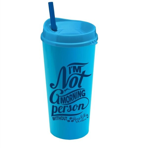 The Roadmaster - 20 oz. Travel Tumbler w. Sip Lid & Straw