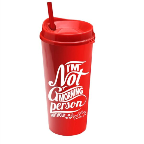 The Roadmaster - 20 oz. Travel Tumbler w. Sip Lid & Straw