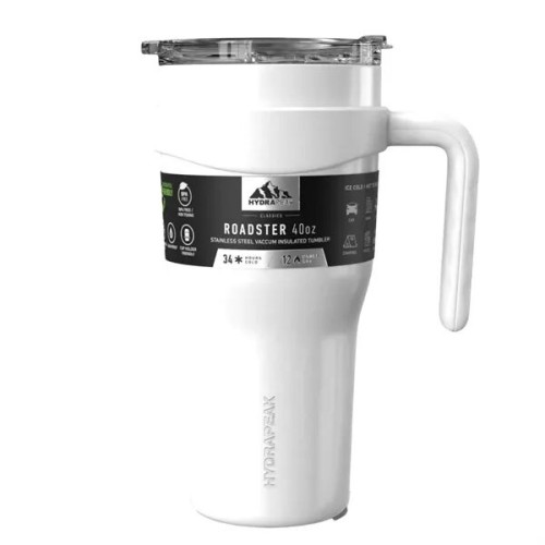 40 oz Hydrapeak® Stainless Insulated Tumbler w/ Straw Lid