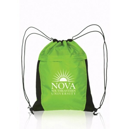 Mesh Accent Drawstring Backpacks