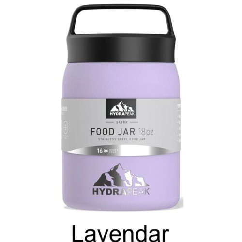 18 oz Hydrapeak® Stainless Steel Insulated Thermos Food Jar
