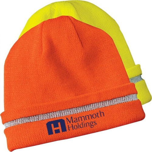 CornerStone® High Visibility Beanie With Reflective Stripe