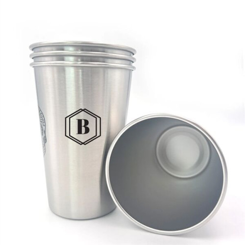 16oz Stainless Steel Tumbler Pint Cups MOQ50pcs
