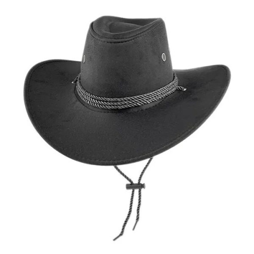 Belt Buckle Strap Felt Wide Brim Cowboy Hat