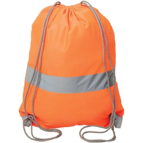 Hi Viz Cinch Bag Reflective Tape Safety Drawstring Backpack