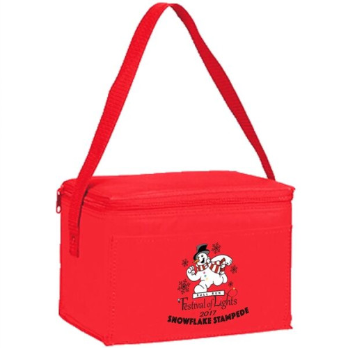 Premium Insulated 6 Pack Cooler Bag w/ Pocket 8.5"x 6.2"x 6"