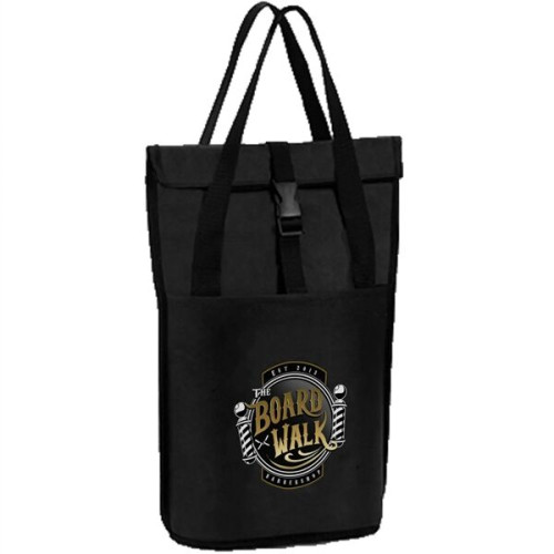 Premium Rolling Chill 2 Bottles Cooler Tote Bag 8"x 14"x 4.5