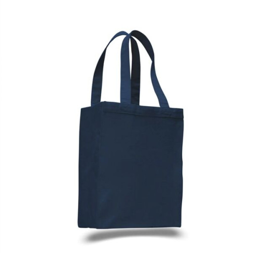 12 Oz. Cotton Canvas Gusset Shopping Tote Bag