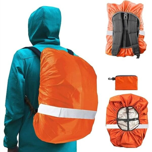 Hi Viz Waterproof Reflective Tape Safety Rain Cover Backpack