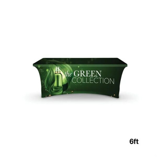 DisplaySplash 6' RPET Stretch Open Back Table Cover