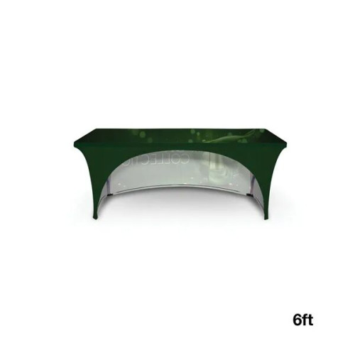DisplaySplash 6' RPET Stretch Open Back Table Cover