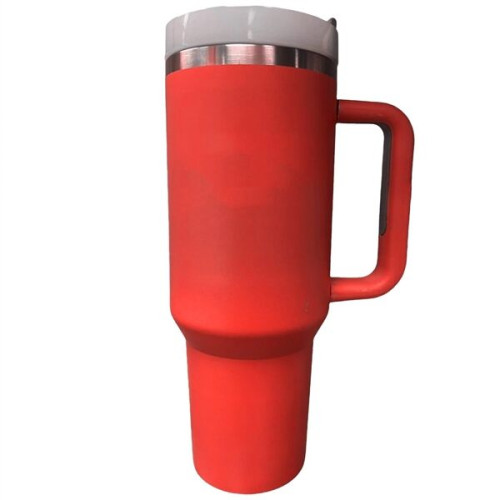 40 oz Vacuum Insulated Tumbler Copper Lined w/ Lid & Handle