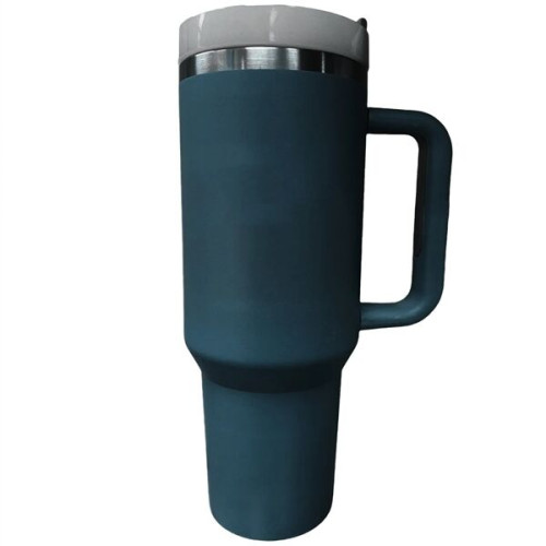 40 oz Vacuum Insulated Tumbler Copper Lined w/ Lid & Handle