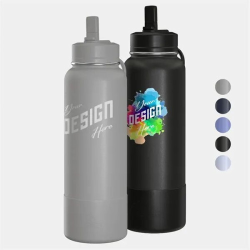 40oz Hydrapeak® Stainless Steel Insulated Straw Water Bottle