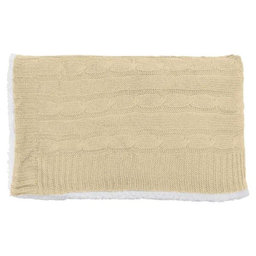 Cable Knit Sherpa Blanket