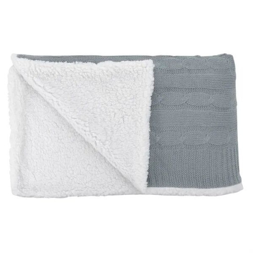 Cable Knit Sherpa Blanket