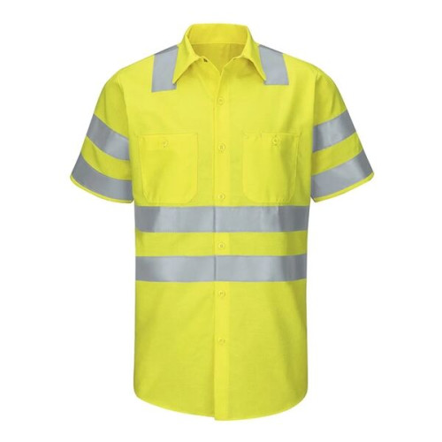 Red Kap Men's Tall Enhanced & Hi-Visibility Work Shirt