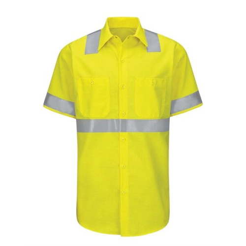 Red Kap Men's Tall Enhanced & Hi-Visibility Work Shirt