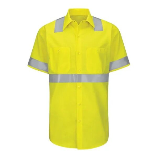 Red Kap Men's Tall Enhanced & Hi-Visibility Work Shirt