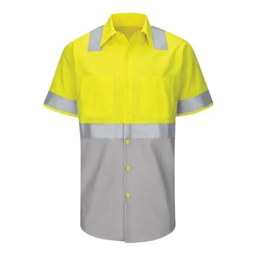 Red Kap Men's Tall Enhanced & Hi-Visibility Work Shirt