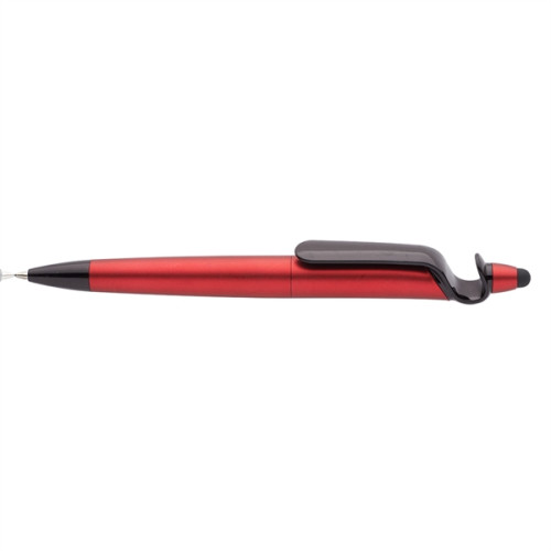 3-in-1 Plastic Pen with Stylus and Cell Stand