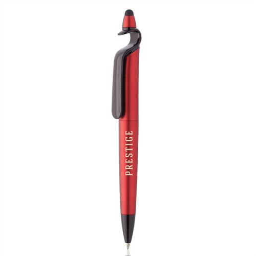 3-in-1 Plastic Pen with Stylus and Cell Stand