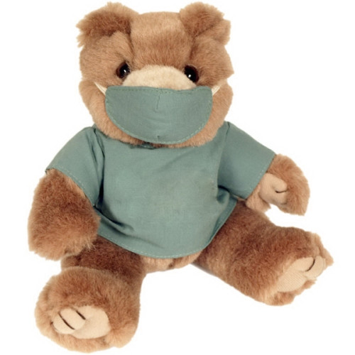 8" Green Scrub Bear