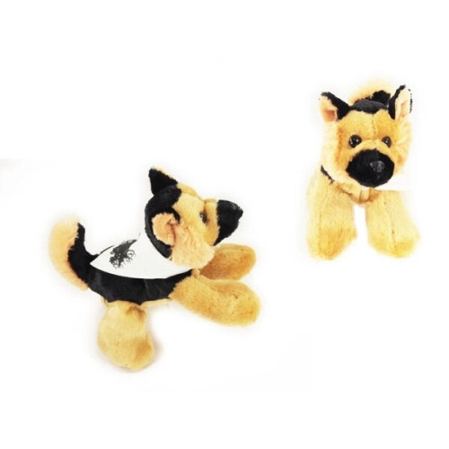 8" Shep German Shepherd with bandana and one color imprint