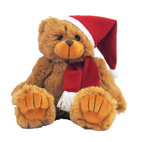 9" Peter Bear Santa