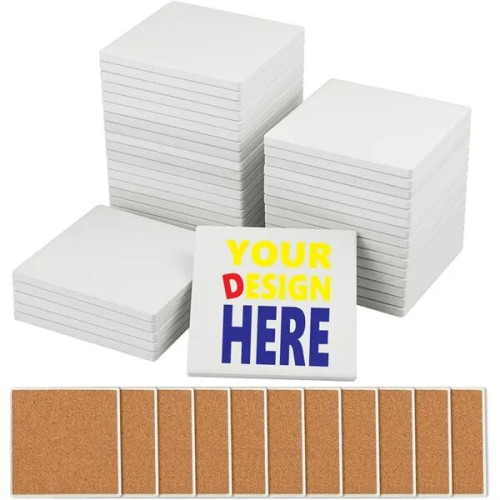 Full Color Square Ceramic Coaster MOQ 50 PCS