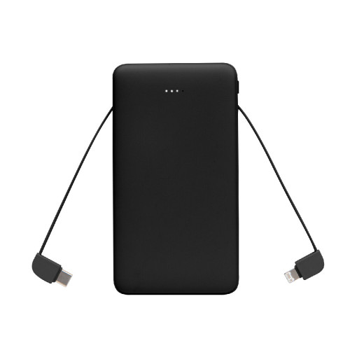 10,000 mAh Power Bank With Integrated Cables