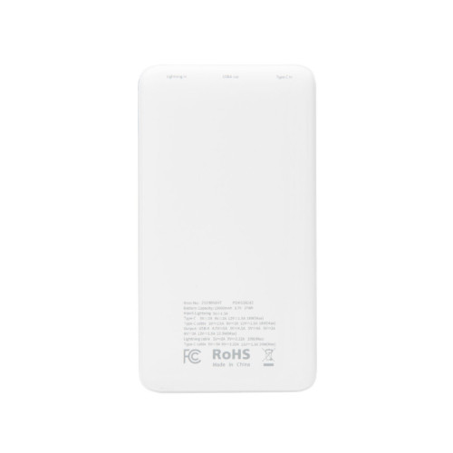 10,000 mAh Power Bank With Integrated Cables