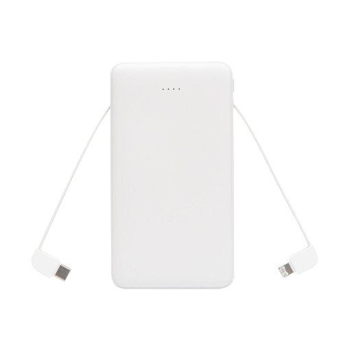 10,000 mAh Power Bank With Integrated Cables