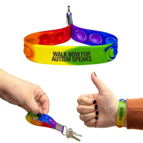 Rainbow Popper Key Chain