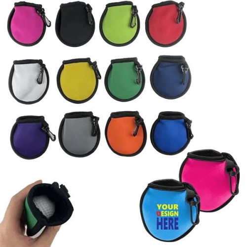 Full Color Golf Ball Cleaner Pouch MOQ 50