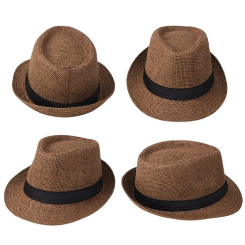 Natural Straw Fedora Hat