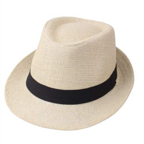Natural Straw Fedora Hat