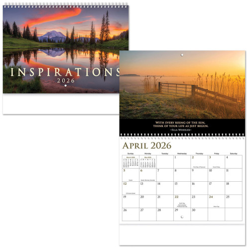 Full Color Inspirations Spiral Wall Calendar