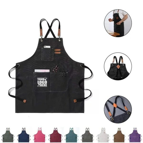 Unisex Canvans Apron W/Pocket Adjustable Strap MOQ 10