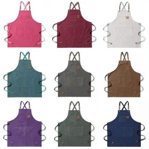 Unisex Canvans Apron W/Pocket Adjustable Strap MOQ 10