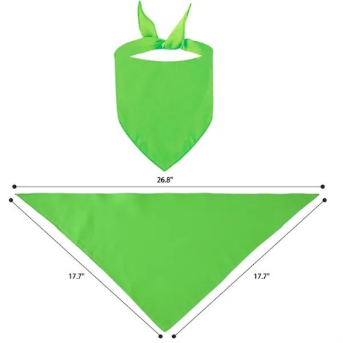 Polyeser Triangle Washable Solid Pet Bandana