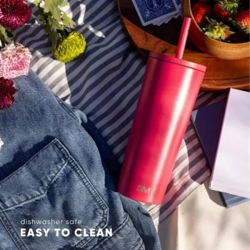 24 oz Simple Modern® Stainless Steel Insulated Straw Tumbler