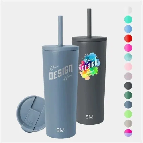 24 oz Simple Modern® Stainless Steel Insulated Straw Tumbler