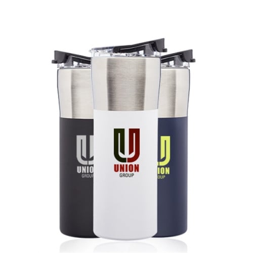 19 oz. Nau Color Grip Travel Mugs with Plastic Lid