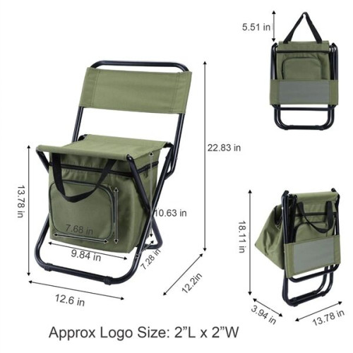 Portable Backrest Folding Chair With Cooler Bag