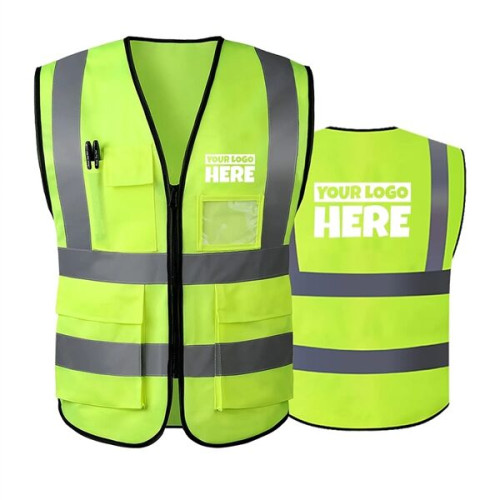 MOQ 50 Pcs Safety Vest w Reflective Strips