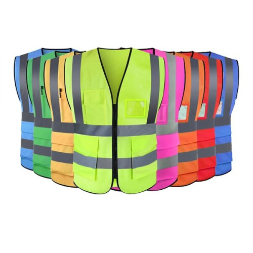 MOQ 50 Pcs Safety Vest w Reflective Strips
